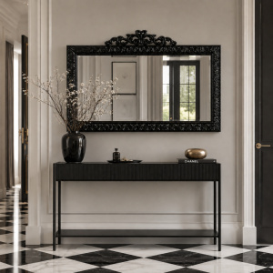 Muscorino 2 Spiegel Vito Hoogglans zwart 93x139cm Aanbieding!