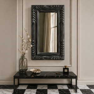 wardan 1 Spiegel Wardan Zwart 53x91cm Aanbieding!