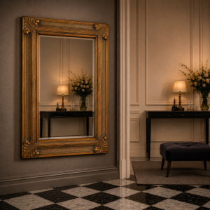 zaAC600a Grote Spiegel met brede lijst Vince Aanbieding Buitenmaat 107x137cm